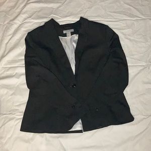 H&M women’s blazer black plaid.